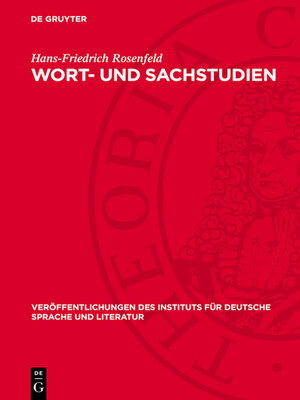 cover image of Wort- und Sachstudien